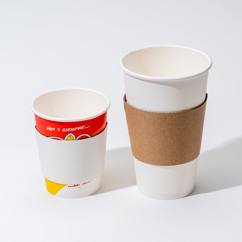 Fundas de vasos de papel biodegradables para cafeterías