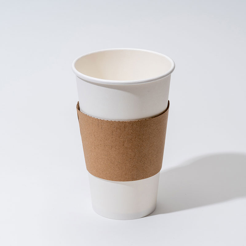 Fundas para tazas de café compostables con logo.